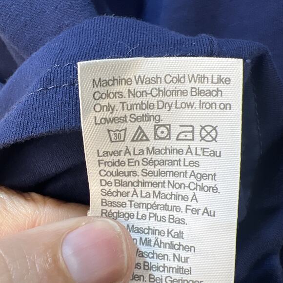 J. Crew Eyelet Puff Sleeve peasant embroidered top Medium Navy Blue Bow back - Picture 8 of 11